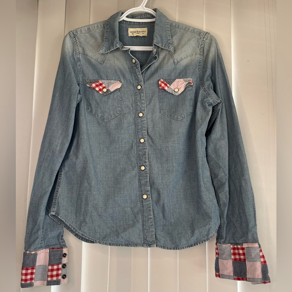 Denim and Supply Ralph Lauren Blue Button Down Shirt - Picture 2 of 11